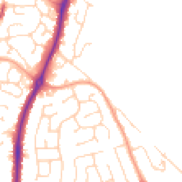 Daytime road noise heatmap for CO4 0NZ