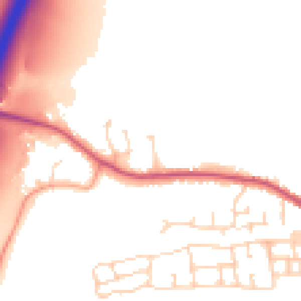Daytime road noise heatmap for CO4 5AZ