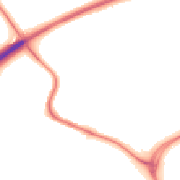 Night-time road noise heatmap for CO4 5ES