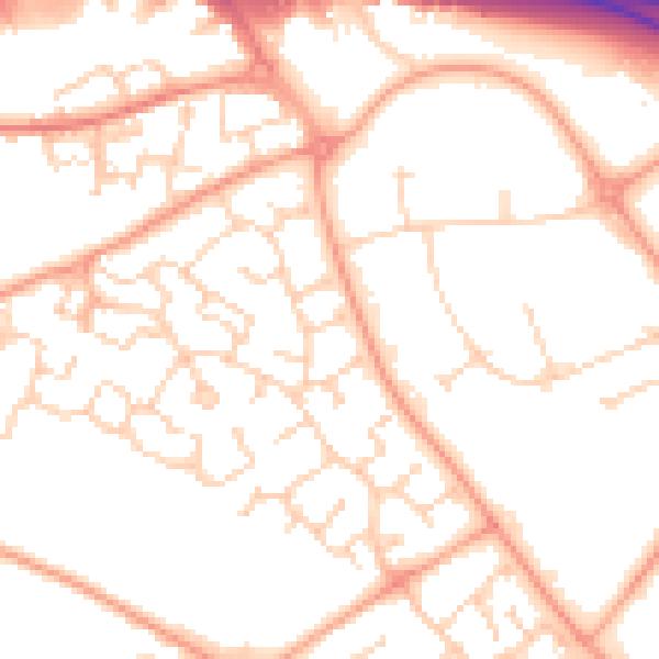 Daytime road noise heatmap for CO4 5GL