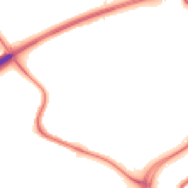 Night-time road noise heatmap for CO4 5HE