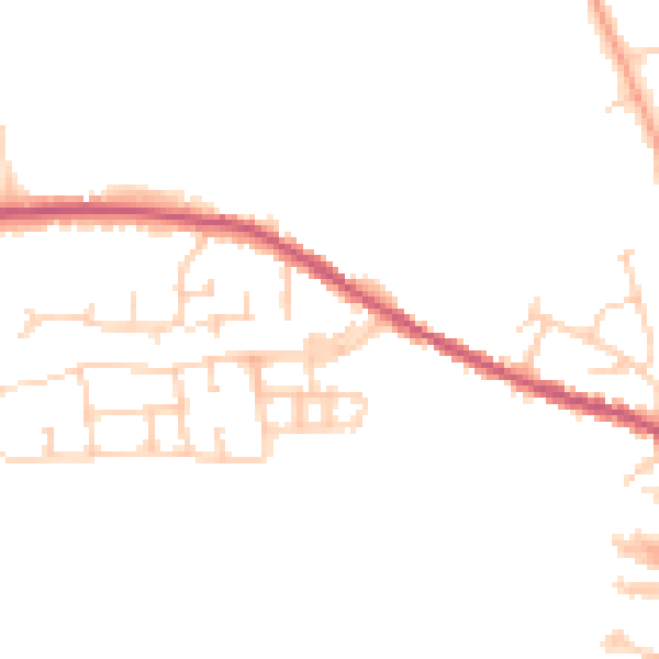 Daytime road noise heatmap for CO4 5YG