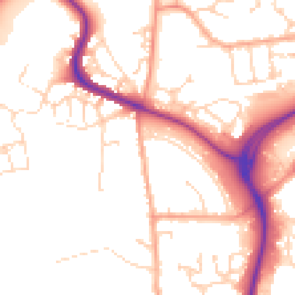 Daytime road noise heatmap for CO4 5ZF