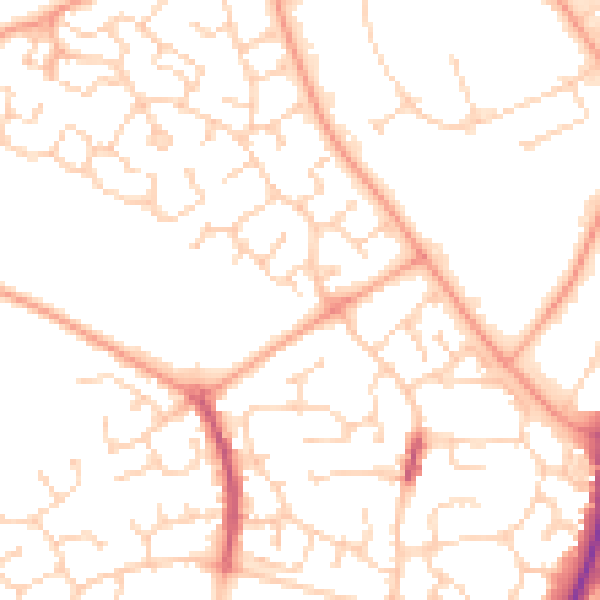 Daytime road noise heatmap for CO4 9FA