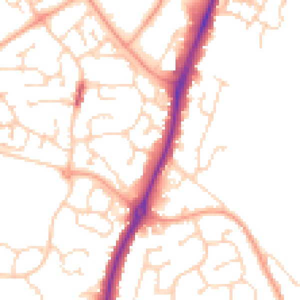 Daytime road noise heatmap for CO4 9RF