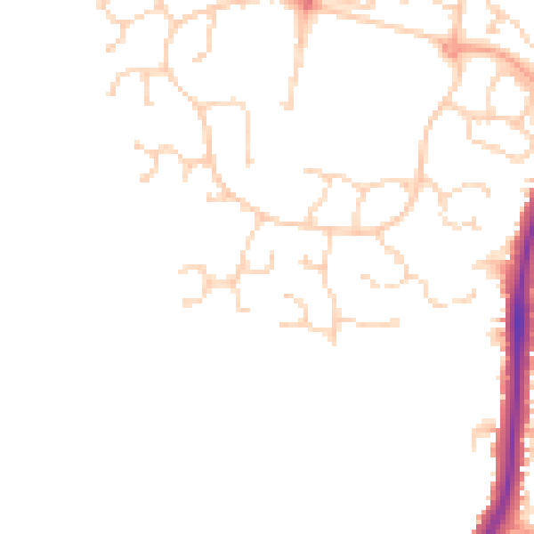 Daytime road noise heatmap for CO4 9SE