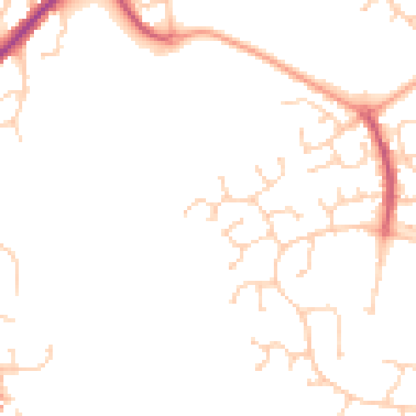 Daytime road noise heatmap for CO4 9TP