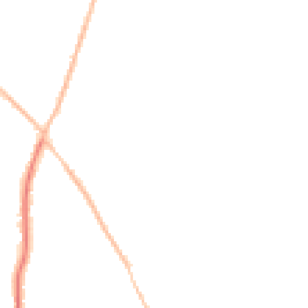 Night-time road noise heatmap for CO5 0DL