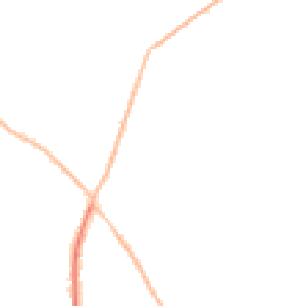 Night-time road noise heatmap for CO5 0EE