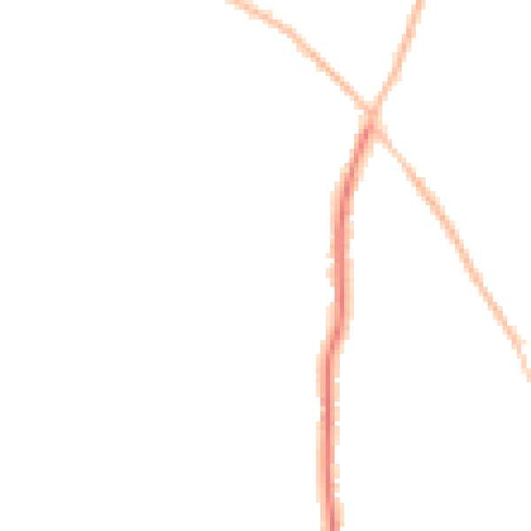 Night-time road noise heatmap for CO5 0TY