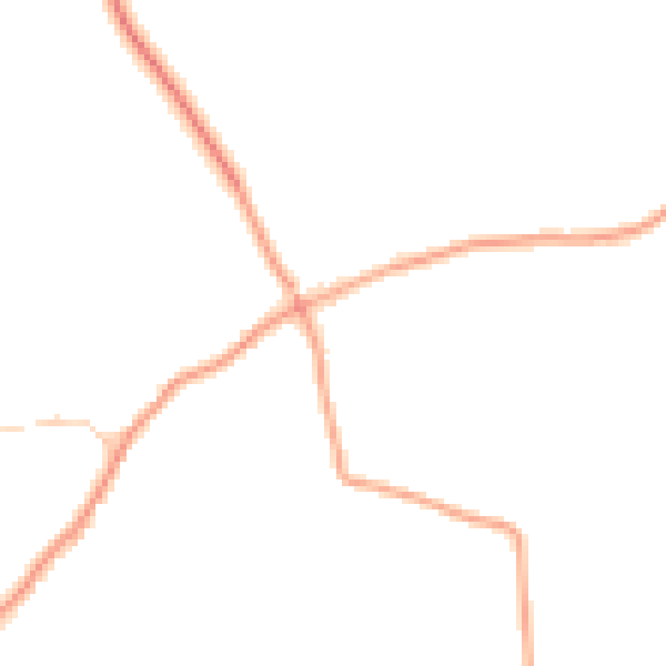 Daytime road noise heatmap for CO5 7BQ