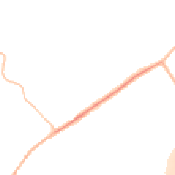 Night-time road noise heatmap for CO5 9HP