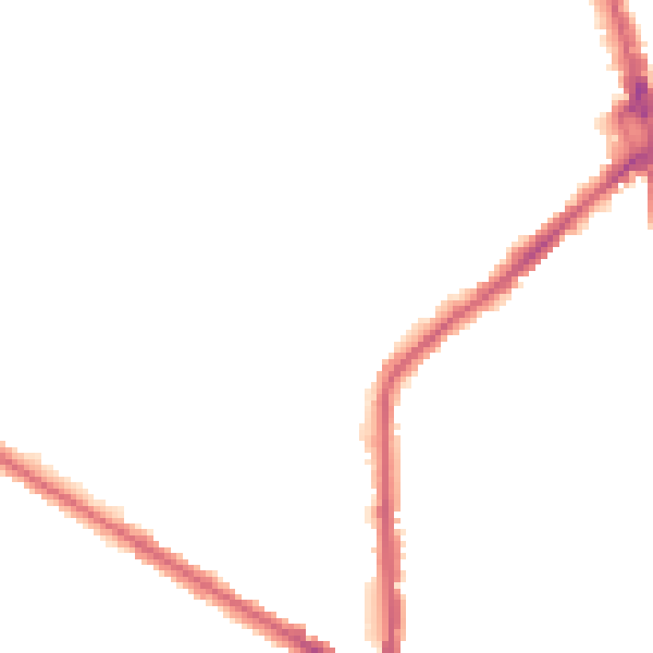 Night-time road noise heatmap for CR0 3BD
