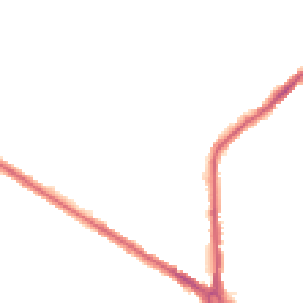 Night-time road noise heatmap for CR0 3BF
