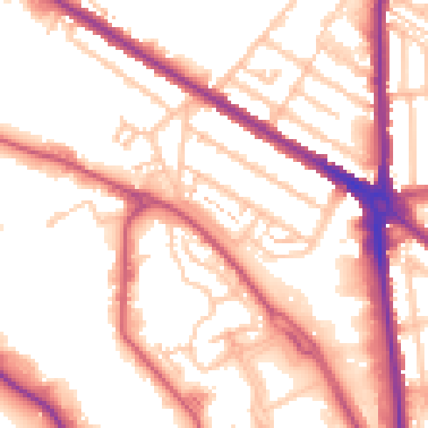 Daytime road noise heatmap for CR0 3DL