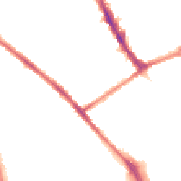 Night-time road noise heatmap for CR0 3LW