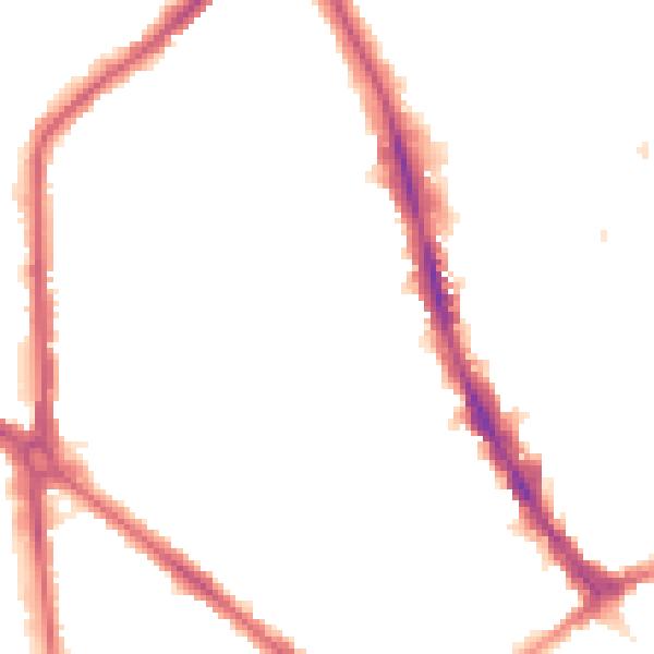 Night-time road noise heatmap for CR0 3QA
