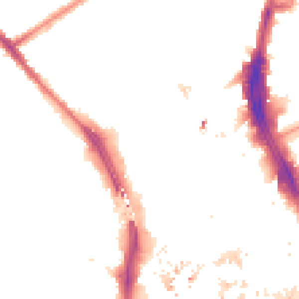Night-time road noise heatmap for CR0 3SH