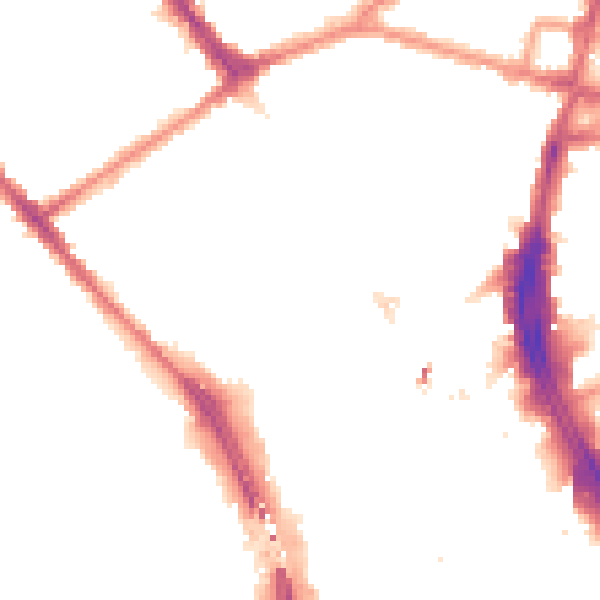 Night-time road noise heatmap for CR0 3SL