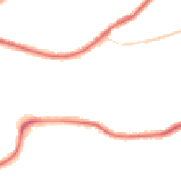Night-time road noise heatmap for CR0 6AS