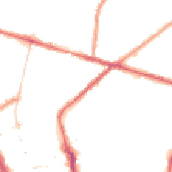 Night-time road noise heatmap for CR0 6BE