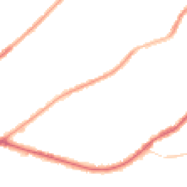 Night-time road noise heatmap for CR0 6NP
