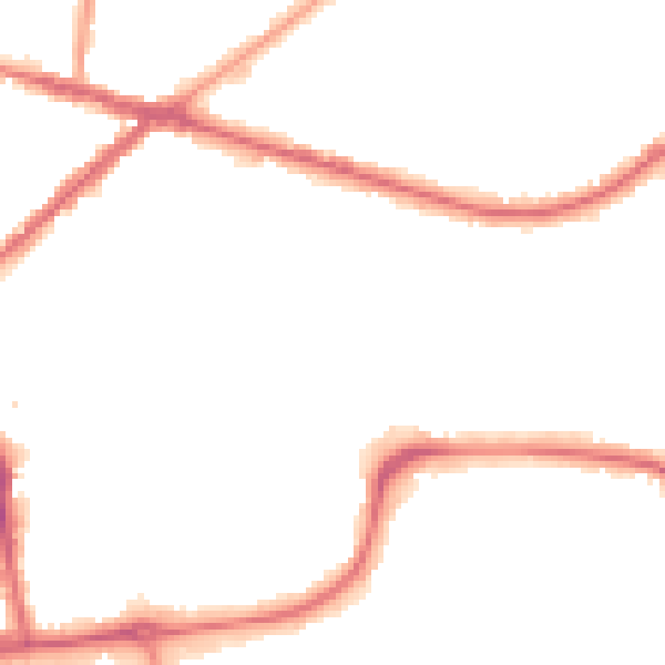 Night-time road noise heatmap for CR0 6QB