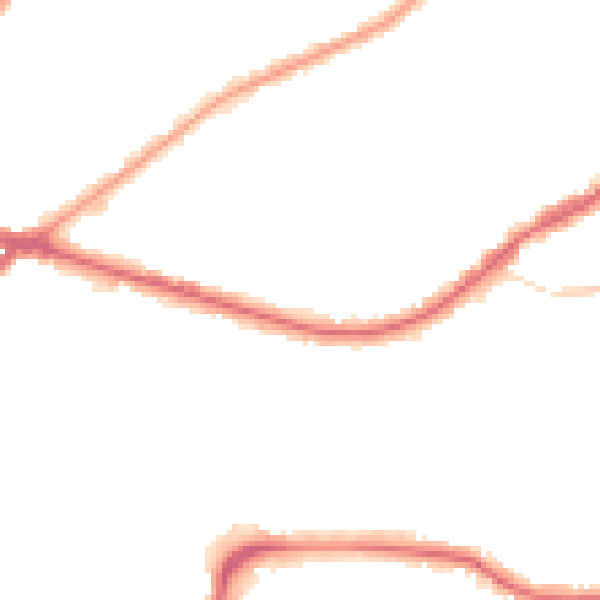 Night-time road noise heatmap for CR0 6QH