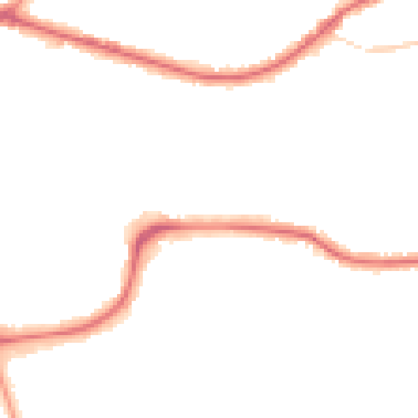 Night-time road noise heatmap for CR0 6SN