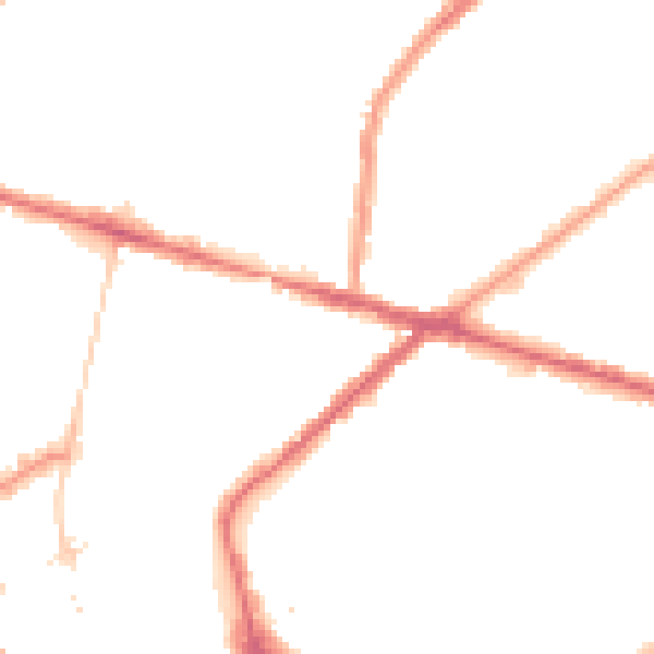 Night-time road noise heatmap for CR0 6TH