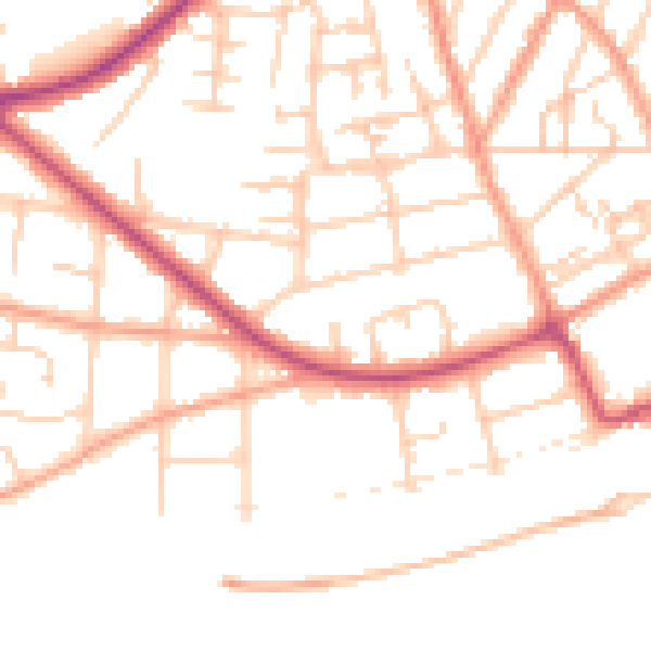 Daytime road noise heatmap for CT11 0AF