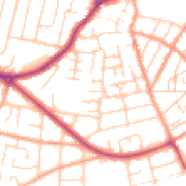 Daytime road noise heatmap for CT11 0AN