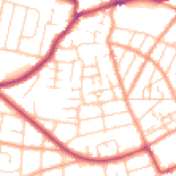 Daytime road noise heatmap for CT11 0AR