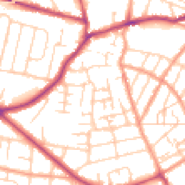 Daytime road noise heatmap for CT11 0AZ