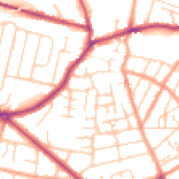 Daytime road noise heatmap for CT11 0BF