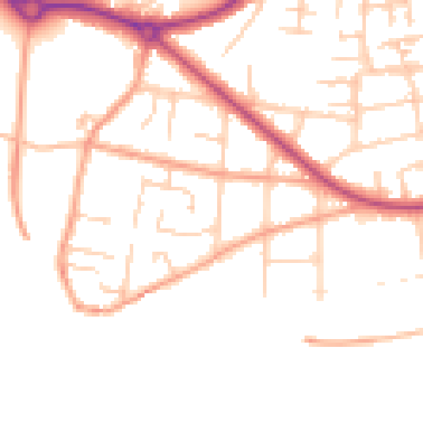Daytime road noise heatmap for CT11 0JJ