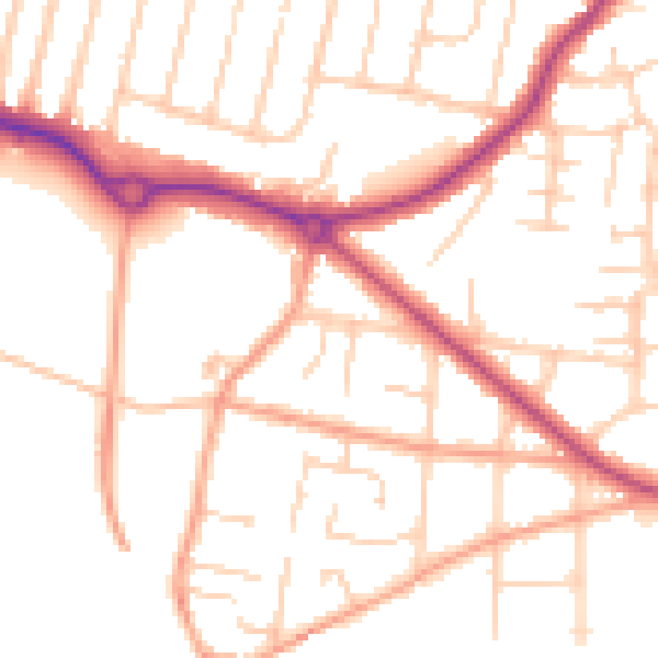 Daytime road noise heatmap for CT11 0LH