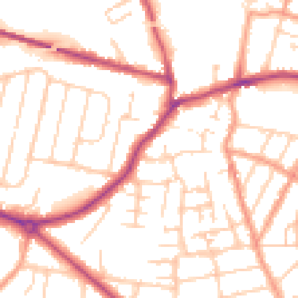 Daytime road noise heatmap for CT11 0QS