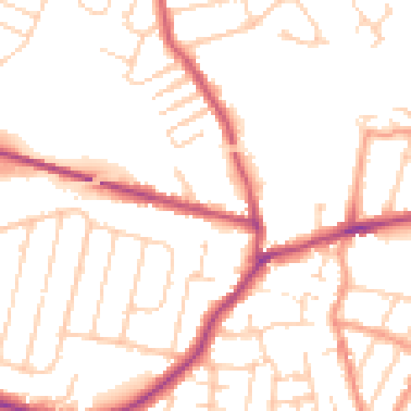 Daytime road noise heatmap for CT11 0RB