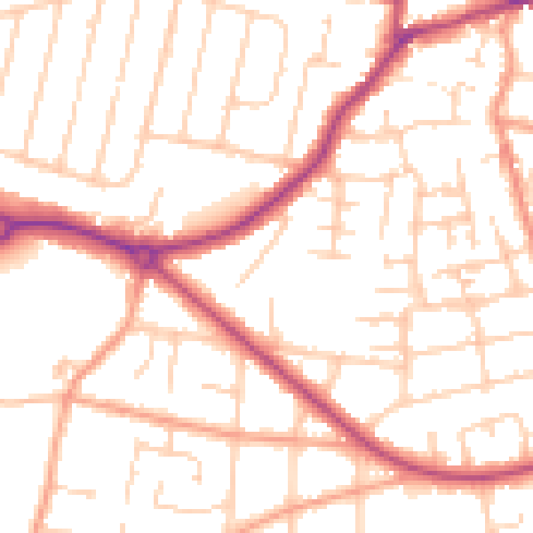 Daytime road noise heatmap for CT11 0RY