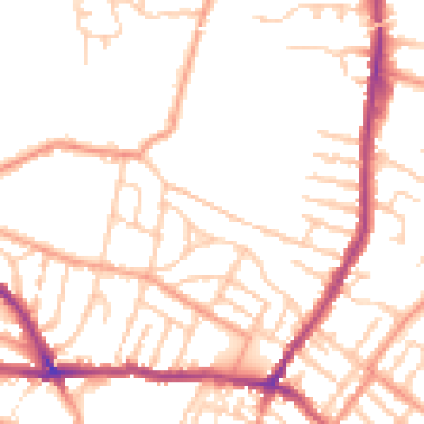 Daytime road noise heatmap for CT11 7EA