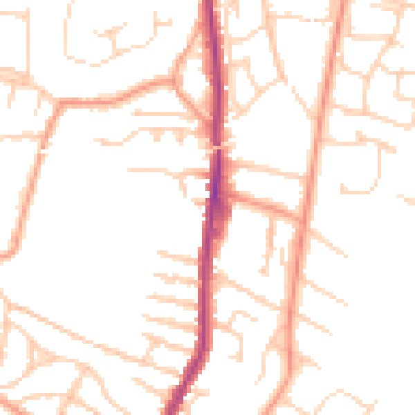Daytime road noise heatmap for CT11 7ET