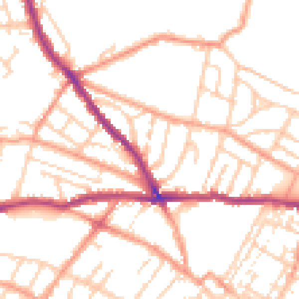 Daytime road noise heatmap for CT11 7HY