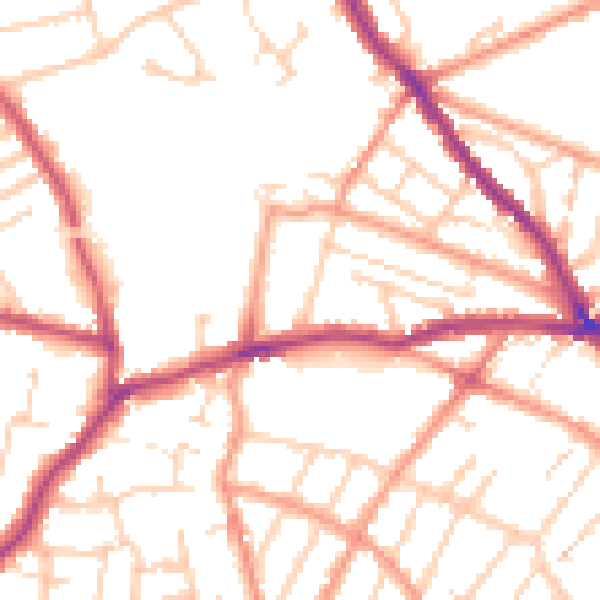 Daytime road noise heatmap for CT11 7RQ