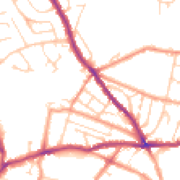 Daytime road noise heatmap for CT11 7SB