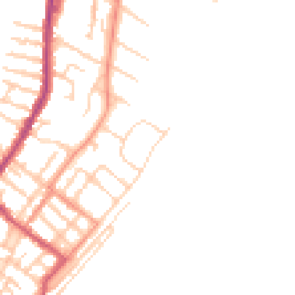 Daytime road noise heatmap for CT11 8AJ
