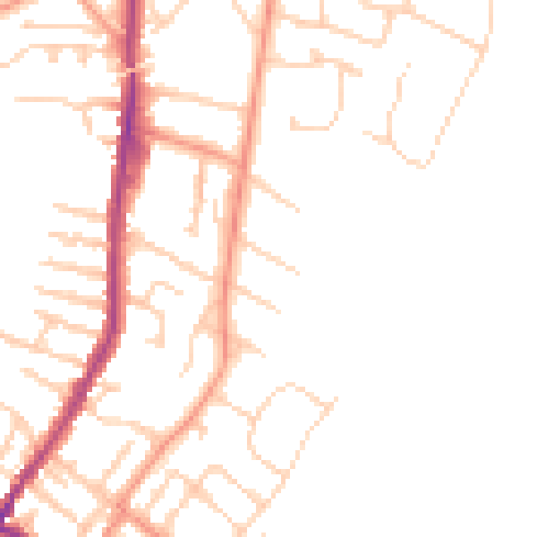 Daytime road noise heatmap for CT11 8BB