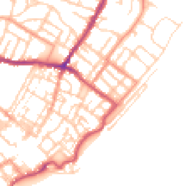 Daytime road noise heatmap for CT11 8BU