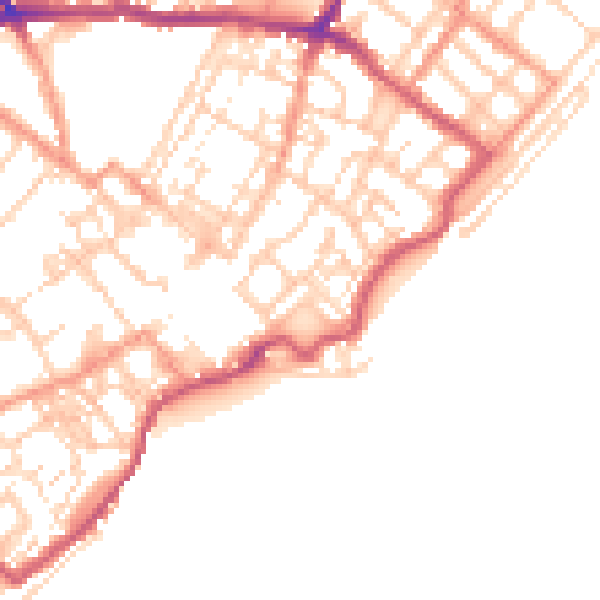 Daytime road noise heatmap for CT11 8HQ