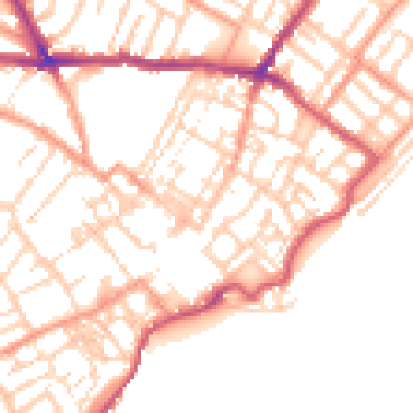 Daytime road noise heatmap for CT11 8NT